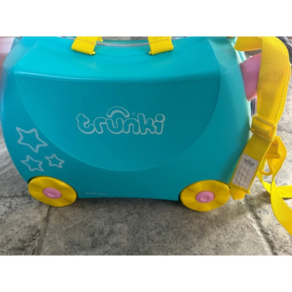 Trunki Ride On Suitcase Turquoise‎ Unicorn Wheeled Carry On Luggage VVGUC